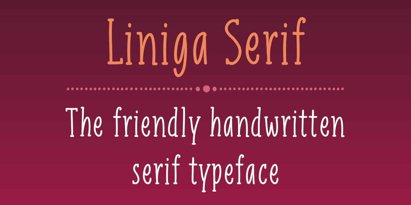 Пример шрифта Liniga Serif #1